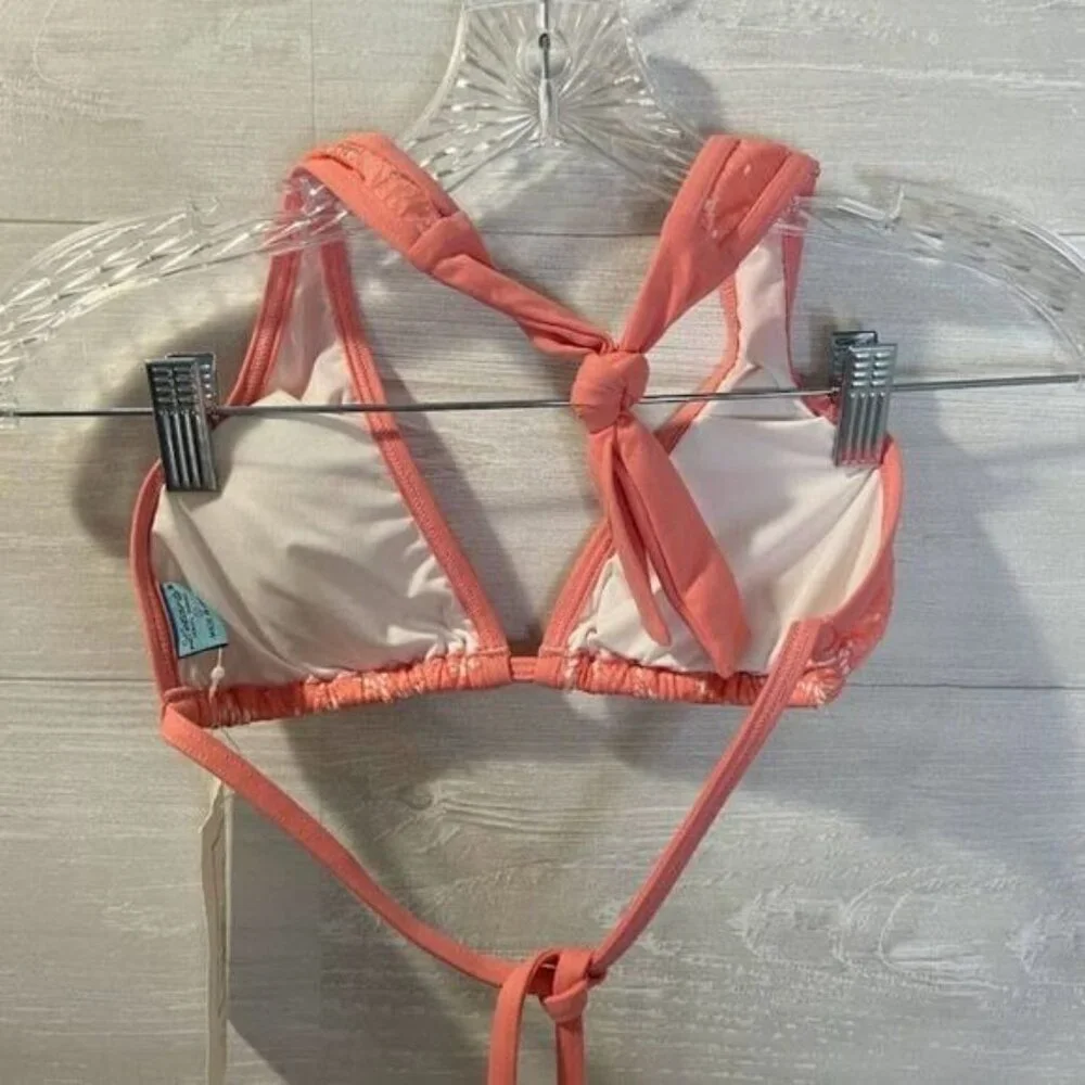 Women's Crochet‎ Lace Halter Straps Bikini Top Swimsuits Bathing Suit NWT